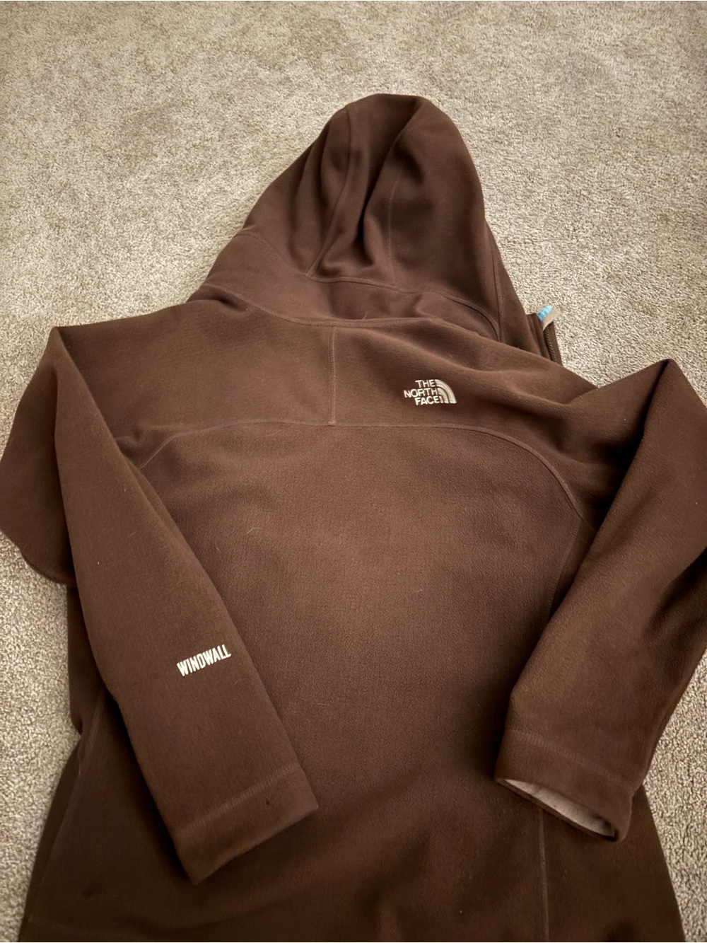 The North Face Brown WindWall Fleece Hoodie